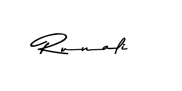 How to make Runali signature? Asem Kandis PERSONAL USE is a professional autograph style. Create handwritten signature for Runali name. Runali signature style 9 images and pictures png