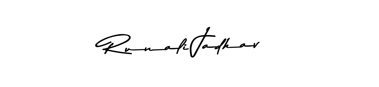 Also You can easily find your signature by using the search form. We will create Runali Jadhav name handwritten signature images for you free of cost using Asem Kandis PERSONAL USE sign style. Runali Jadhav signature style 9 images and pictures png