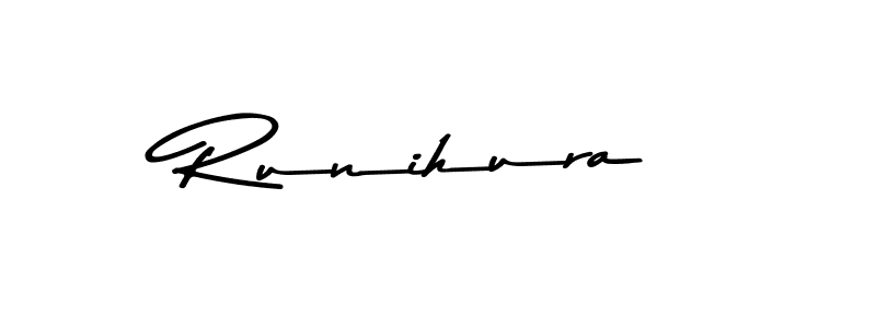 Make a beautiful signature design for name Runihura. With this signature (Asem Kandis PERSONAL USE) style, you can create a handwritten signature for free. Runihura signature style 9 images and pictures png