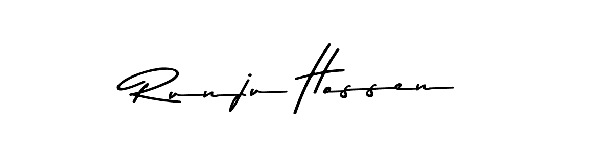 Use a signature maker to create a handwritten signature online. With this signature software, you can design (Asem Kandis PERSONAL USE) your own signature for name Runju Hossen. Runju Hossen signature style 9 images and pictures png