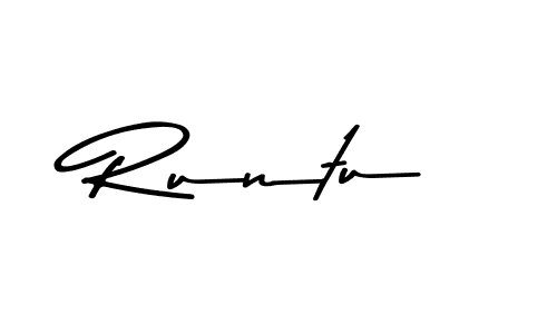 Runtu stylish signature style. Best Handwritten Sign (Asem Kandis PERSONAL USE) for my name. Handwritten Signature Collection Ideas for my name Runtu. Runtu signature style 9 images and pictures png
