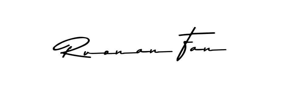 Also You can easily find your signature by using the search form. We will create Ruonan Fan name handwritten signature images for you free of cost using Asem Kandis PERSONAL USE sign style. Ruonan Fan signature style 9 images and pictures png