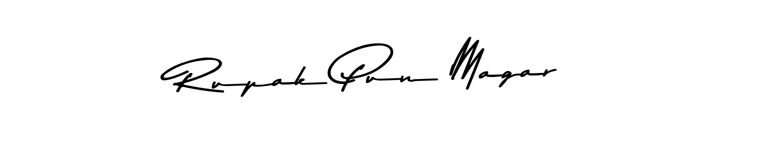 Create a beautiful signature design for name Rupak Pun Magar. With this signature (Asem Kandis PERSONAL USE) fonts, you can make a handwritten signature for free. Rupak Pun Magar signature style 9 images and pictures png