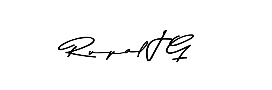 Use a signature maker to create a handwritten signature online. With this signature software, you can design (Asem Kandis PERSONAL USE) your own signature for name Rupal J G. Rupal J G signature style 9 images and pictures png
