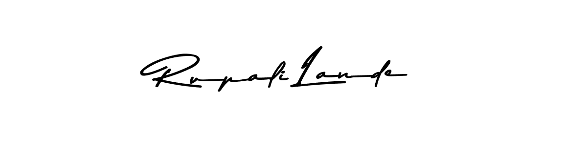 The best way (Asem Kandis PERSONAL USE) to make a short signature is to pick only two or three words in your name. The name Rupali Lande include a total of six letters. For converting this name. Rupali Lande signature style 9 images and pictures png