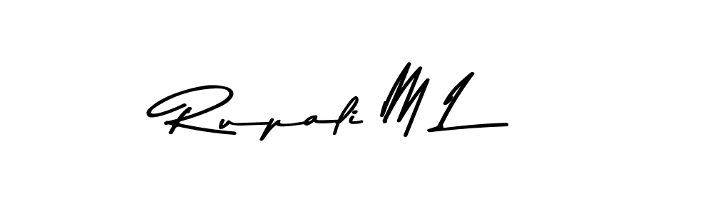 Similarly Asem Kandis PERSONAL USE is the best handwritten signature design. Signature creator online .You can use it as an online autograph creator for name Rupali M L. Rupali M L signature style 9 images and pictures png