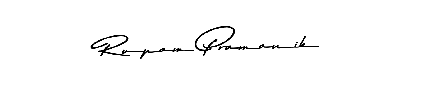 Create a beautiful signature design for name Rupam Pramanik. With this signature (Asem Kandis PERSONAL USE) fonts, you can make a handwritten signature for free. Rupam Pramanik signature style 9 images and pictures png