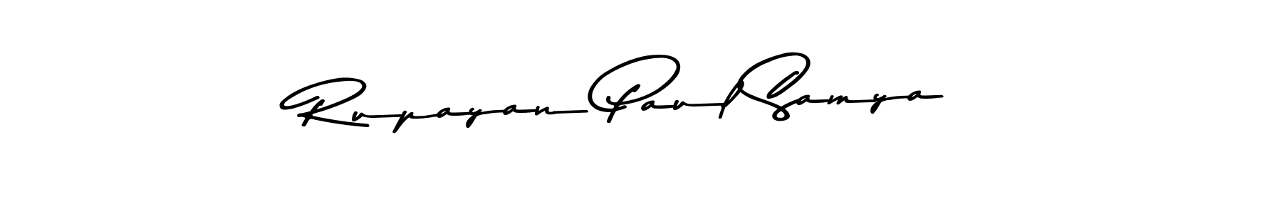 The best way (Asem Kandis PERSONAL USE) to make a short signature is to pick only two or three words in your name. The name Rupayan Paul Samya include a total of six letters. For converting this name. Rupayan Paul Samya signature style 9 images and pictures png