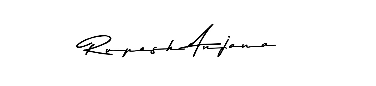 Rupesh Anjana stylish signature style. Best Handwritten Sign (Asem Kandis PERSONAL USE) for my name. Handwritten Signature Collection Ideas for my name Rupesh Anjana. Rupesh Anjana signature style 9 images and pictures png