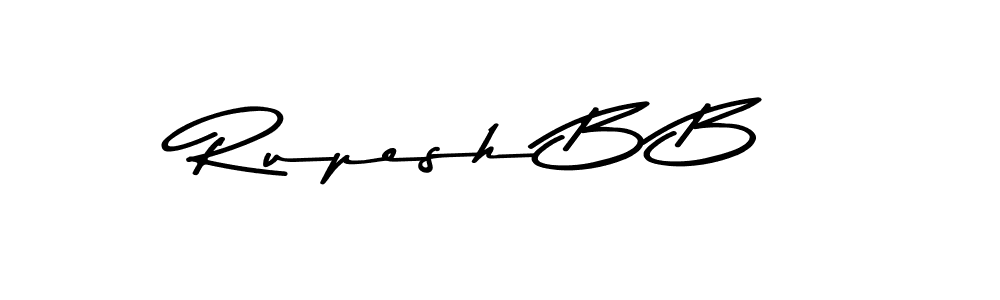 Create a beautiful signature design for name Rupesh B B. With this signature (Asem Kandis PERSONAL USE) fonts, you can make a handwritten signature for free. Rupesh B B signature style 9 images and pictures png