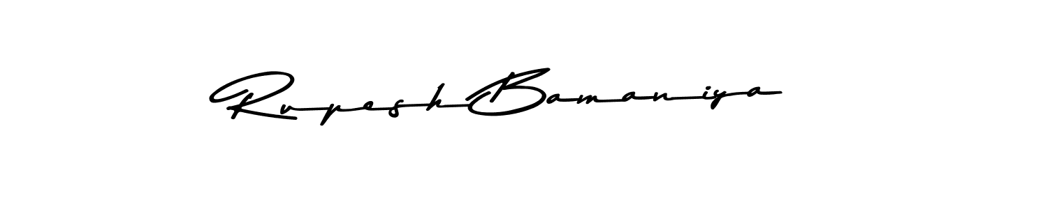 Use a signature maker to create a handwritten signature online. With this signature software, you can design (Asem Kandis PERSONAL USE) your own signature for name Rupesh Bamaniya. Rupesh Bamaniya signature style 9 images and pictures png