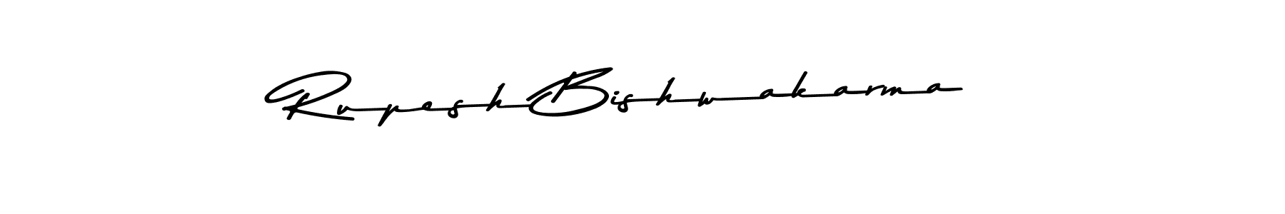 Create a beautiful signature design for name Rupesh Bishwakarma. With this signature (Asem Kandis PERSONAL USE) fonts, you can make a handwritten signature for free. Rupesh Bishwakarma signature style 9 images and pictures png