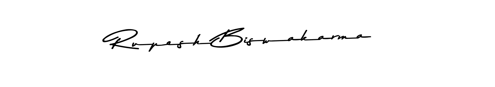 Rupesh Biswakarma stylish signature style. Best Handwritten Sign (Asem Kandis PERSONAL USE) for my name. Handwritten Signature Collection Ideas for my name Rupesh Biswakarma. Rupesh Biswakarma signature style 9 images and pictures png