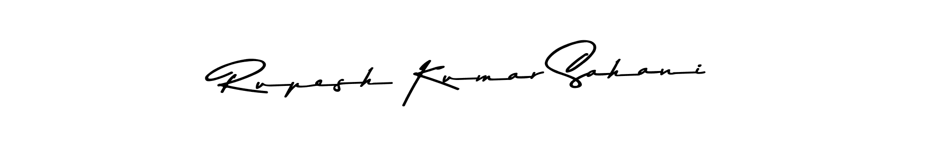 How to make Rupesh Kumar Sahani name signature. Use Asem Kandis PERSONAL USE style for creating short signs online. This is the latest handwritten sign. Rupesh Kumar Sahani signature style 9 images and pictures png