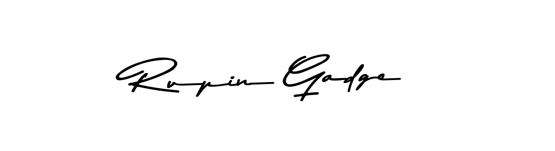 Design your own signature with our free online signature maker. With this signature software, you can create a handwritten (Asem Kandis PERSONAL USE) signature for name Rupin Gadge. Rupin Gadge signature style 9 images and pictures png