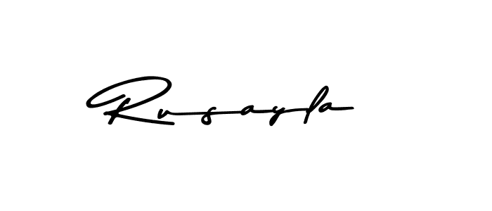 Design your own signature with our free online signature maker. With this signature software, you can create a handwritten (Asem Kandis PERSONAL USE) signature for name Rusayla. Rusayla signature style 9 images and pictures png