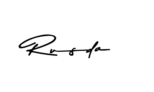 How to make Rusda signature? Asem Kandis PERSONAL USE is a professional autograph style. Create handwritten signature for Rusda name. Rusda signature style 9 images and pictures png