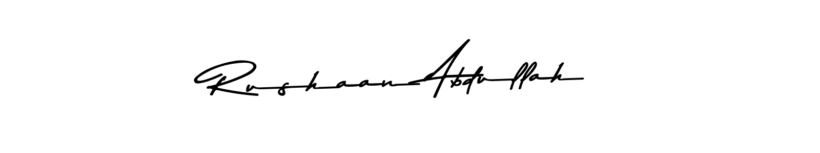 You can use this online signature creator to create a handwritten signature for the name Rushaan Abdullah. This is the best online autograph maker. Rushaan Abdullah signature style 9 images and pictures png