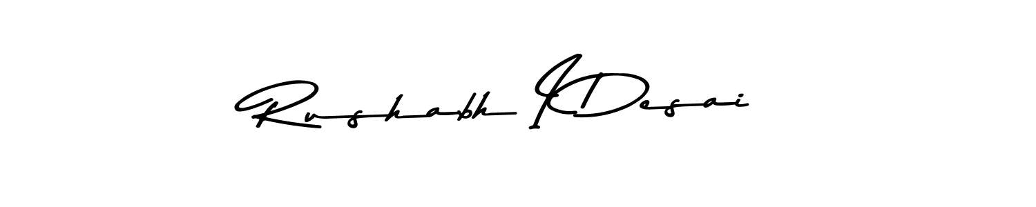 Design your own signature with our free online signature maker. With this signature software, you can create a handwritten (Asem Kandis PERSONAL USE) signature for name Rushabh I Desai. Rushabh I Desai signature style 9 images and pictures png