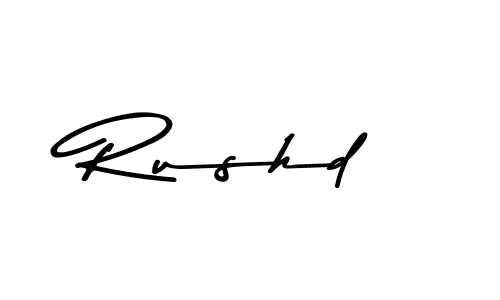 Create a beautiful signature design for name Rushd. With this signature (Asem Kandis PERSONAL USE) fonts, you can make a handwritten signature for free. Rushd signature style 9 images and pictures png