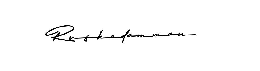 Use a signature maker to create a handwritten signature online. With this signature software, you can design (Asem Kandis PERSONAL USE) your own signature for name Rushedamman. Rushedamman signature style 9 images and pictures png