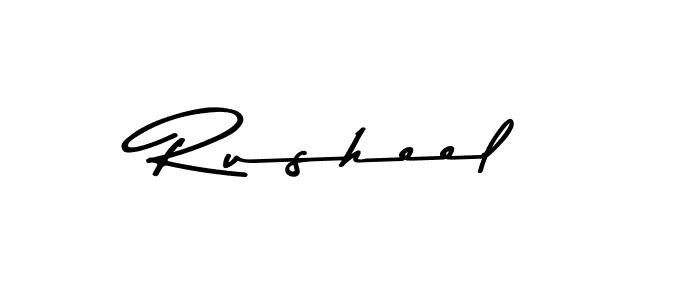 Make a beautiful signature design for name Rusheel. Use this online signature maker to create a handwritten signature for free. Rusheel signature style 9 images and pictures png