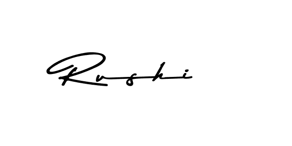 How to make Rushi  signature? Asem Kandis PERSONAL USE is a professional autograph style. Create handwritten signature for Rushi  name. Rushi  signature style 9 images and pictures png