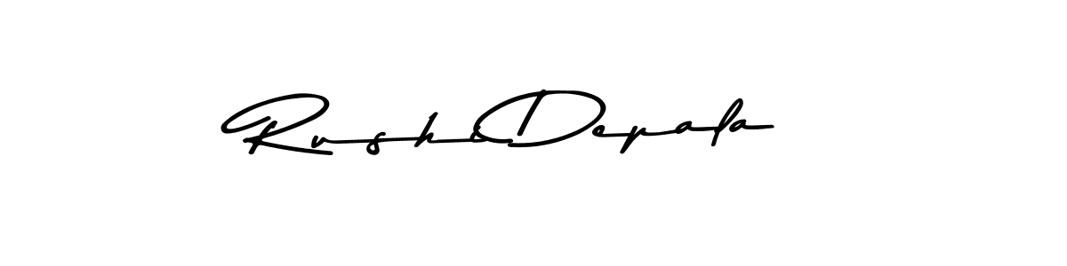 Asem Kandis PERSONAL USE is a professional signature style that is perfect for those who want to add a touch of class to their signature. It is also a great choice for those who want to make their signature more unique. Get Rushi Depala name to fancy signature for free. Rushi Depala signature style 9 images and pictures png
