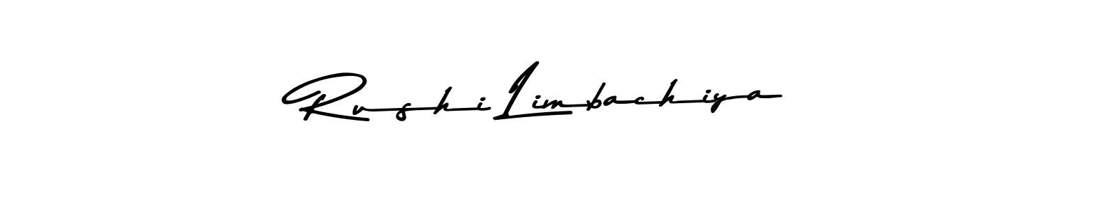 Use a signature maker to create a handwritten signature online. With this signature software, you can design (Asem Kandis PERSONAL USE) your own signature for name Rushi Limbachiya. Rushi Limbachiya signature style 9 images and pictures png