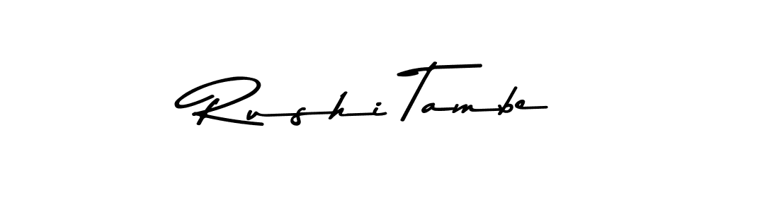 You should practise on your own different ways (Asem Kandis PERSONAL USE) to write your name (Rushi Tambe) in signature. don't let someone else do it for you. Rushi Tambe signature style 9 images and pictures png