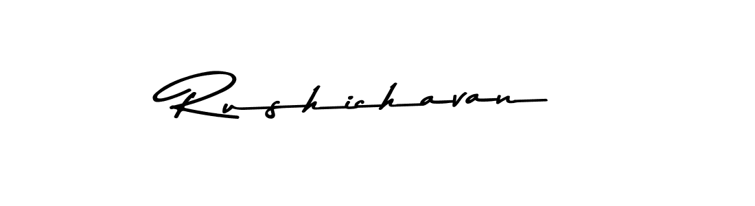 Similarly Asem Kandis PERSONAL USE is the best handwritten signature design. Signature creator online .You can use it as an online autograph creator for name Rushichavan. Rushichavan signature style 9 images and pictures png