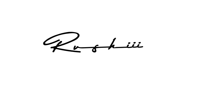 It looks lik you need a new signature style for name Rushiii. Design unique handwritten (Asem Kandis PERSONAL USE) signature with our free signature maker in just a few clicks. Rushiii signature style 9 images and pictures png