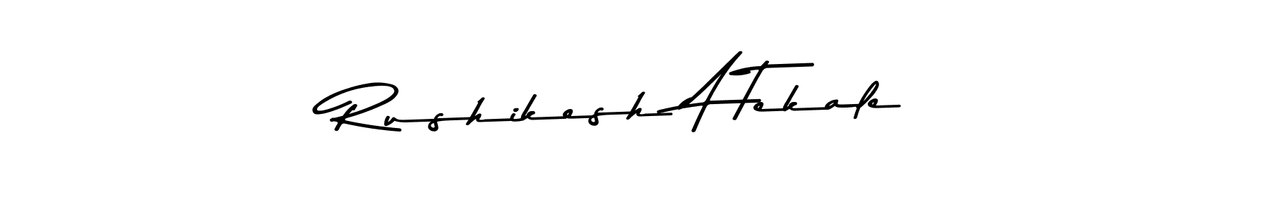 Rushikesh A Tekale stylish signature style. Best Handwritten Sign (Asem Kandis PERSONAL USE) for my name. Handwritten Signature Collection Ideas for my name Rushikesh A Tekale. Rushikesh A Tekale signature style 9 images and pictures png