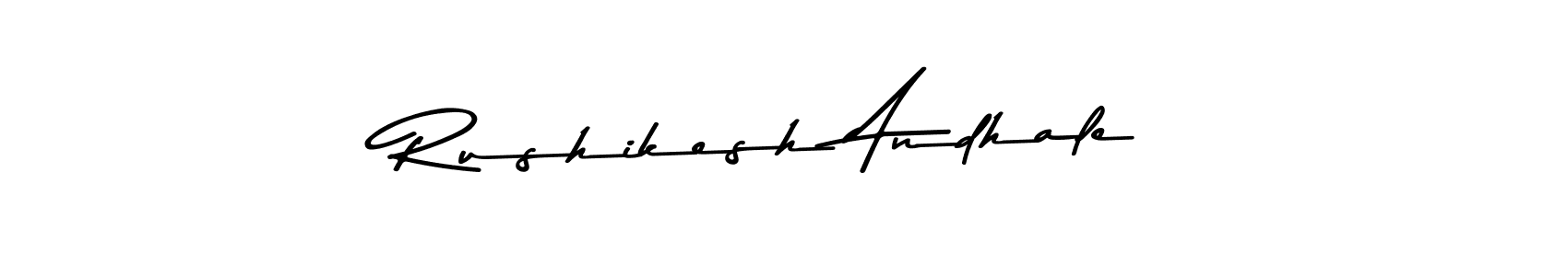 Make a beautiful signature design for name Rushikesh Andhale. With this signature (Asem Kandis PERSONAL USE) style, you can create a handwritten signature for free. Rushikesh Andhale signature style 9 images and pictures png
