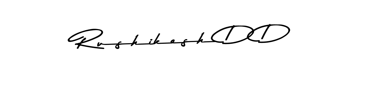 Rushikesh D D stylish signature style. Best Handwritten Sign (Asem Kandis PERSONAL USE) for my name. Handwritten Signature Collection Ideas for my name Rushikesh D D. Rushikesh D D signature style 9 images and pictures png