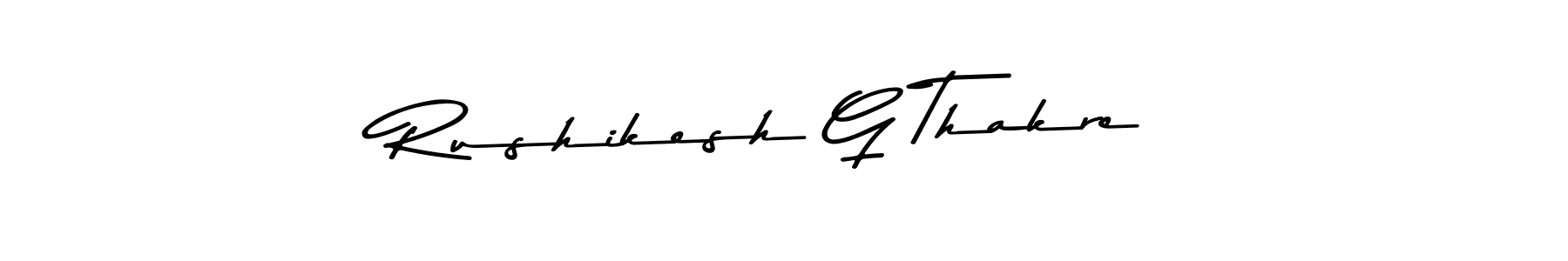 if you are searching for the best signature style for your name Rushikesh G Thakre. so please give up your signature search. here we have designed multiple signature styles  using Asem Kandis PERSONAL USE. Rushikesh G Thakre signature style 9 images and pictures png