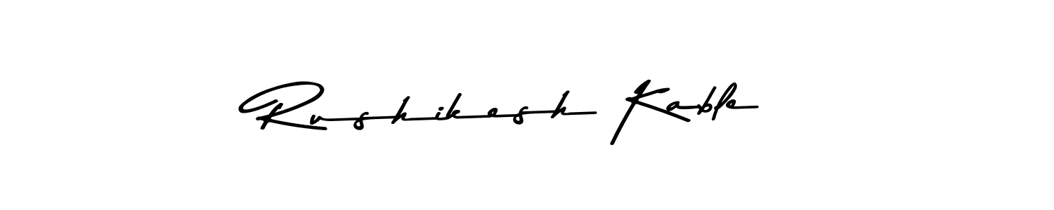 How to make Rushikesh Kable signature? Asem Kandis PERSONAL USE is a professional autograph style. Create handwritten signature for Rushikesh Kable name. Rushikesh Kable signature style 9 images and pictures png