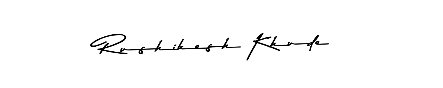 Rushikesh Khude stylish signature style. Best Handwritten Sign (Asem Kandis PERSONAL USE) for my name. Handwritten Signature Collection Ideas for my name Rushikesh Khude. Rushikesh Khude signature style 9 images and pictures png
