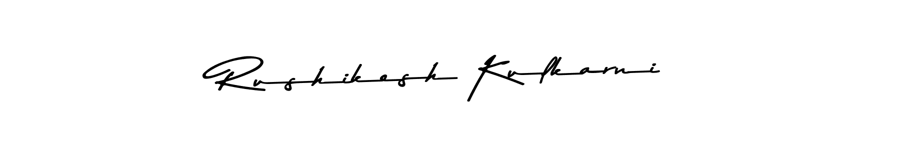 Create a beautiful signature design for name Rushikesh Kulkarni. With this signature (Asem Kandis PERSONAL USE) fonts, you can make a handwritten signature for free. Rushikesh Kulkarni signature style 9 images and pictures png