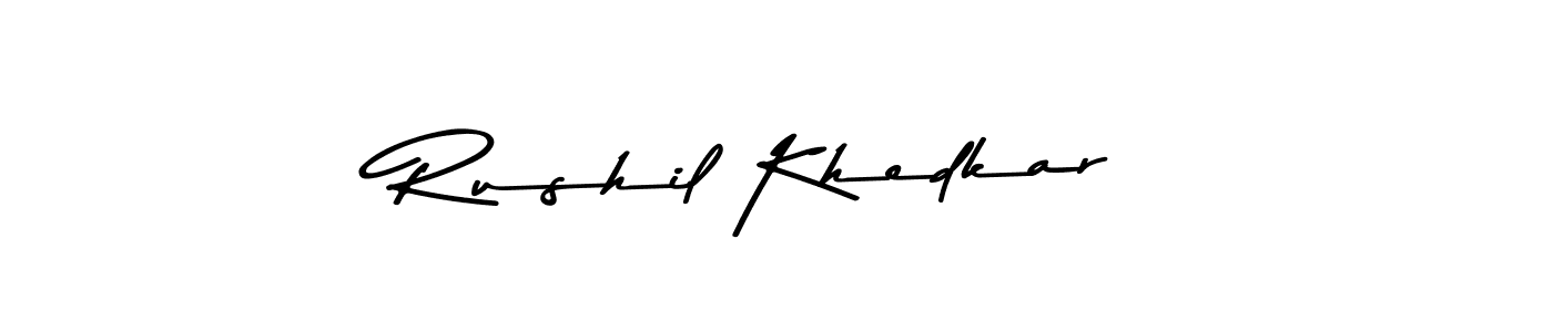 Similarly Asem Kandis PERSONAL USE is the best handwritten signature design. Signature creator online .You can use it as an online autograph creator for name Rushil Khedkar. Rushil Khedkar signature style 9 images and pictures png