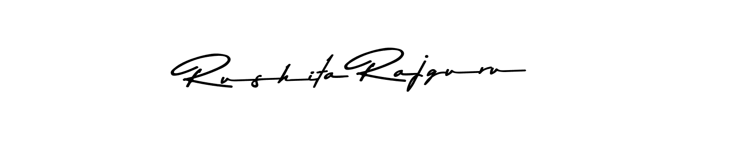 Design your own signature with our free online signature maker. With this signature software, you can create a handwritten (Asem Kandis PERSONAL USE) signature for name Rushita Rajguru. Rushita Rajguru signature style 9 images and pictures png