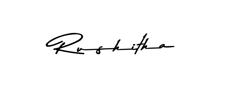 Make a beautiful signature design for name Rushitha. Use this online signature maker to create a handwritten signature for free. Rushitha signature style 9 images and pictures png