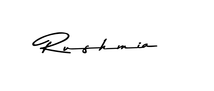 Similarly Asem Kandis PERSONAL USE is the best handwritten signature design. Signature creator online .You can use it as an online autograph creator for name Rushmia. Rushmia signature style 9 images and pictures png