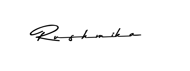 How to make Rushmika signature? Asem Kandis PERSONAL USE is a professional autograph style. Create handwritten signature for Rushmika name. Rushmika signature style 9 images and pictures png