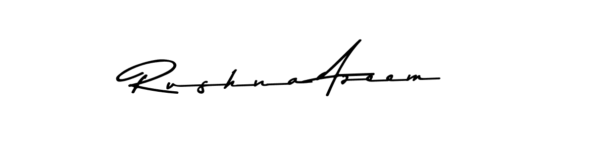 Use a signature maker to create a handwritten signature online. With this signature software, you can design (Asem Kandis PERSONAL USE) your own signature for name Rushna Azeem. Rushna Azeem signature style 9 images and pictures png