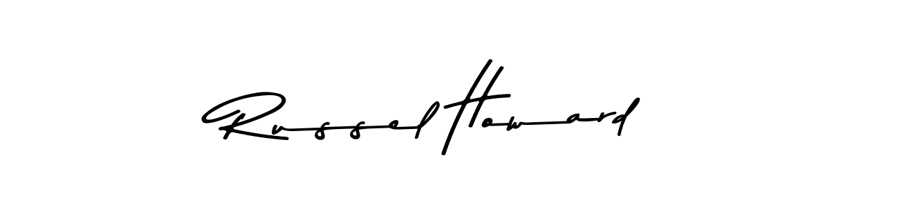 Russel Howard stylish signature style. Best Handwritten Sign (Asem Kandis PERSONAL USE) for my name. Handwritten Signature Collection Ideas for my name Russel Howard. Russel Howard signature style 9 images and pictures png
