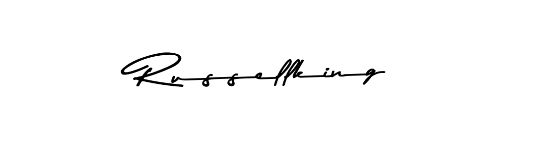 Create a beautiful signature design for name Russellking. With this signature (Asem Kandis PERSONAL USE) fonts, you can make a handwritten signature for free. Russellking signature style 9 images and pictures png