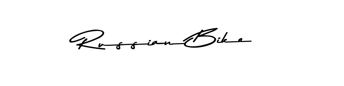Make a beautiful signature design for name Russian Bike. With this signature (Asem Kandis PERSONAL USE) style, you can create a handwritten signature for free. Russian Bike signature style 9 images and pictures png