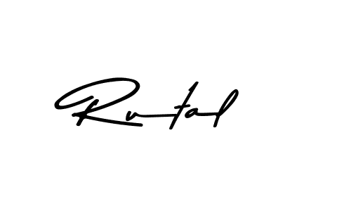 Design your own signature with our free online signature maker. With this signature software, you can create a handwritten (Asem Kandis PERSONAL USE) signature for name Rutal. Rutal signature style 9 images and pictures png
