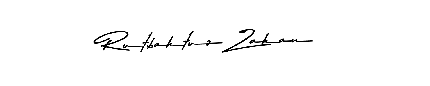 Make a beautiful signature design for name Rutbahtuz Zahan. With this signature (Asem Kandis PERSONAL USE) style, you can create a handwritten signature for free. Rutbahtuz Zahan signature style 9 images and pictures png